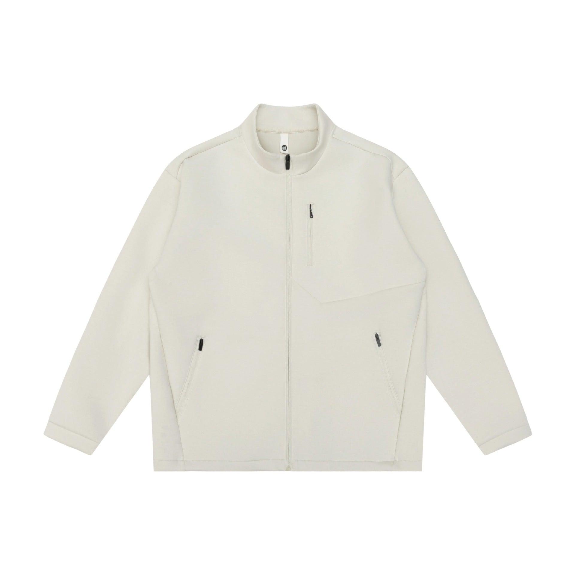 Unisex Minimalistic Short Jacket with Stand-Up Collar and Functional Zipper Pockets Chichicherry