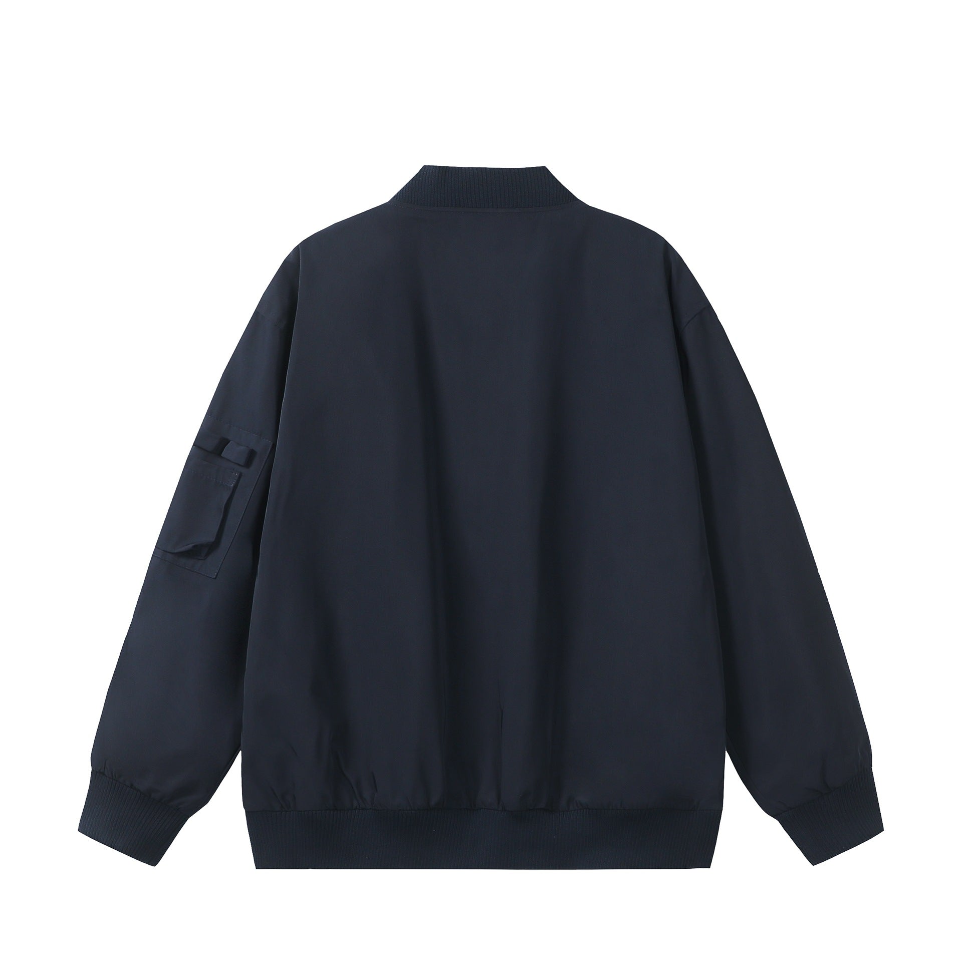 Unisex Short-cut padded bomber jacket with zippered sleeve pocket and ribbed cuffs Chichicherry