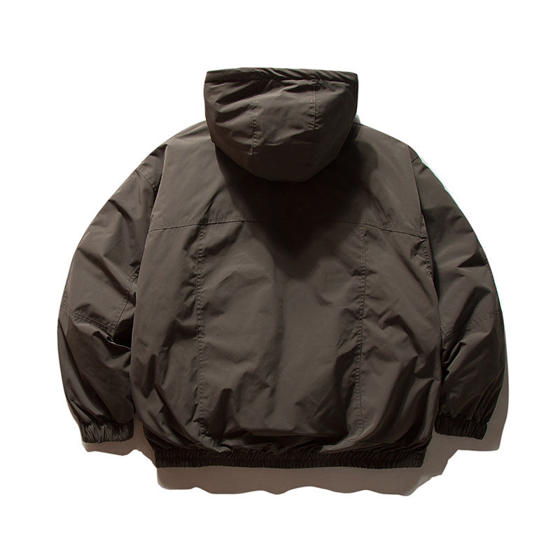 Men's lightweight wind and water-repellent hoodie jacket in boxy oversized cut with elastic cuffs Chichicherry