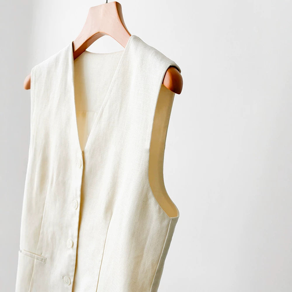 Women's Trendy Linen Vest Chichicherry