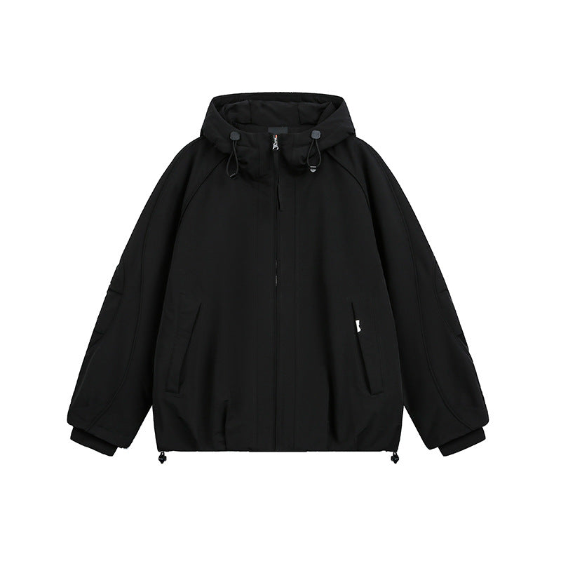 Women's oversized padded hooded jacket with raglan sleeves and drawstring Chichicherry