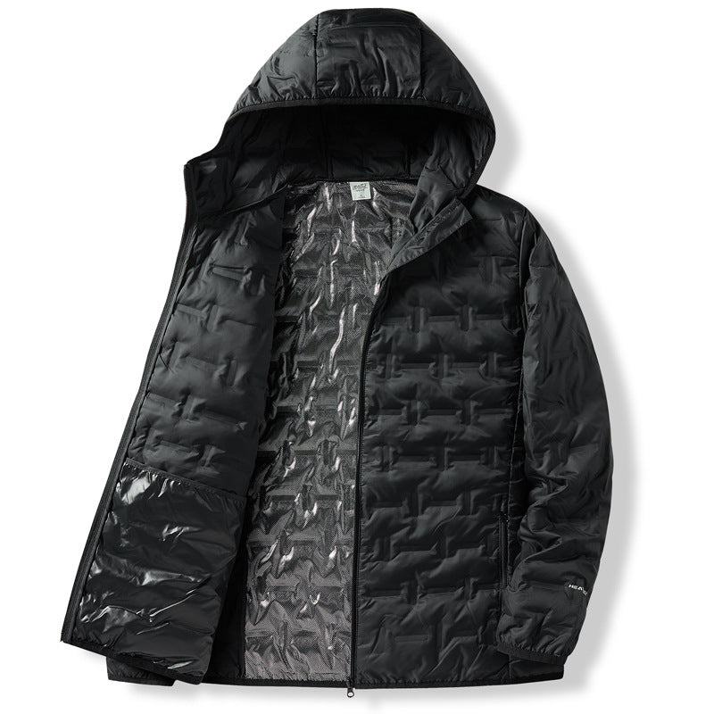 Men's Ultralight Padded Jacket with Hood and Compact Padding Chichicherry
