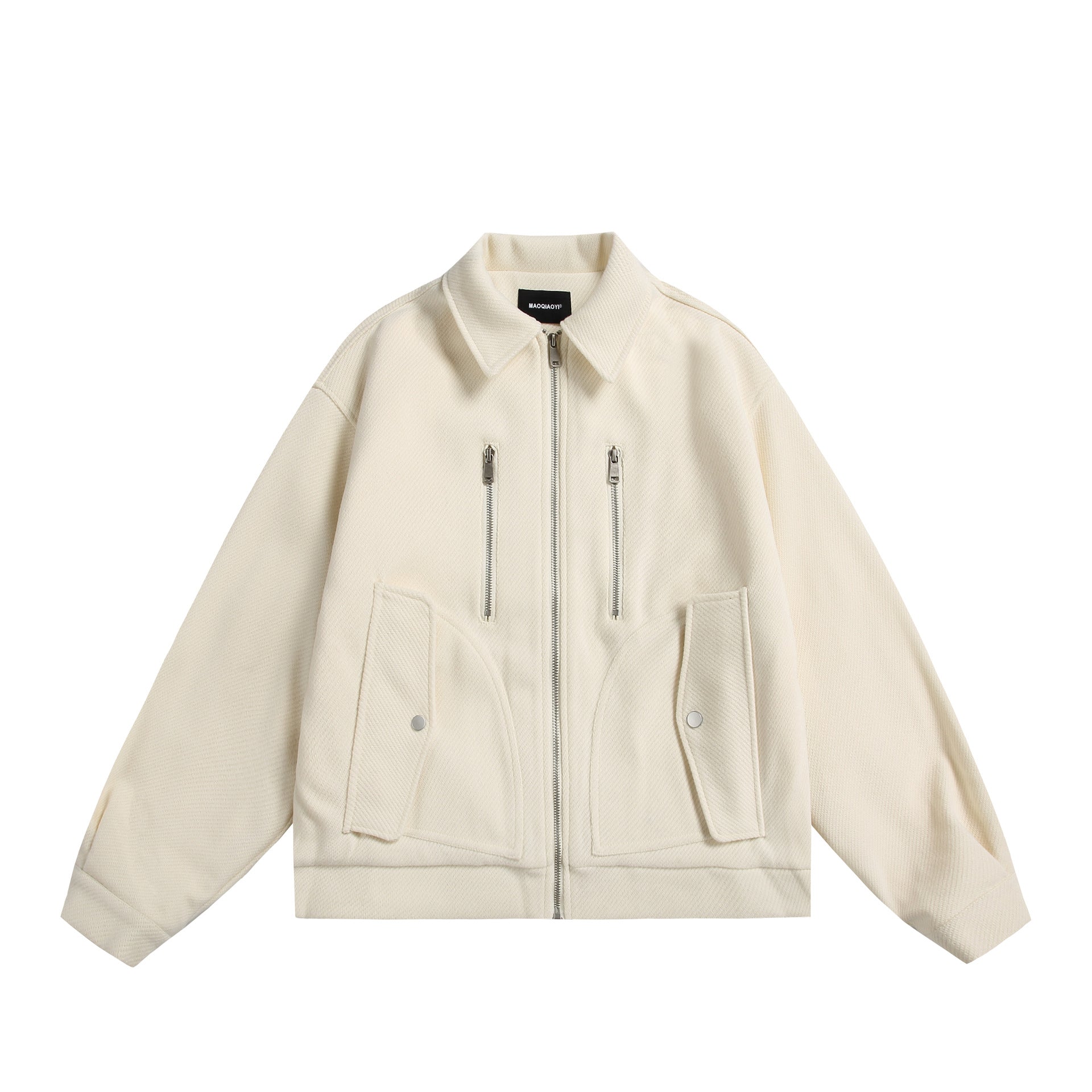 Unisex Boxy Blouson Jacket with technical double zip and oversized silhouette Chichicherry