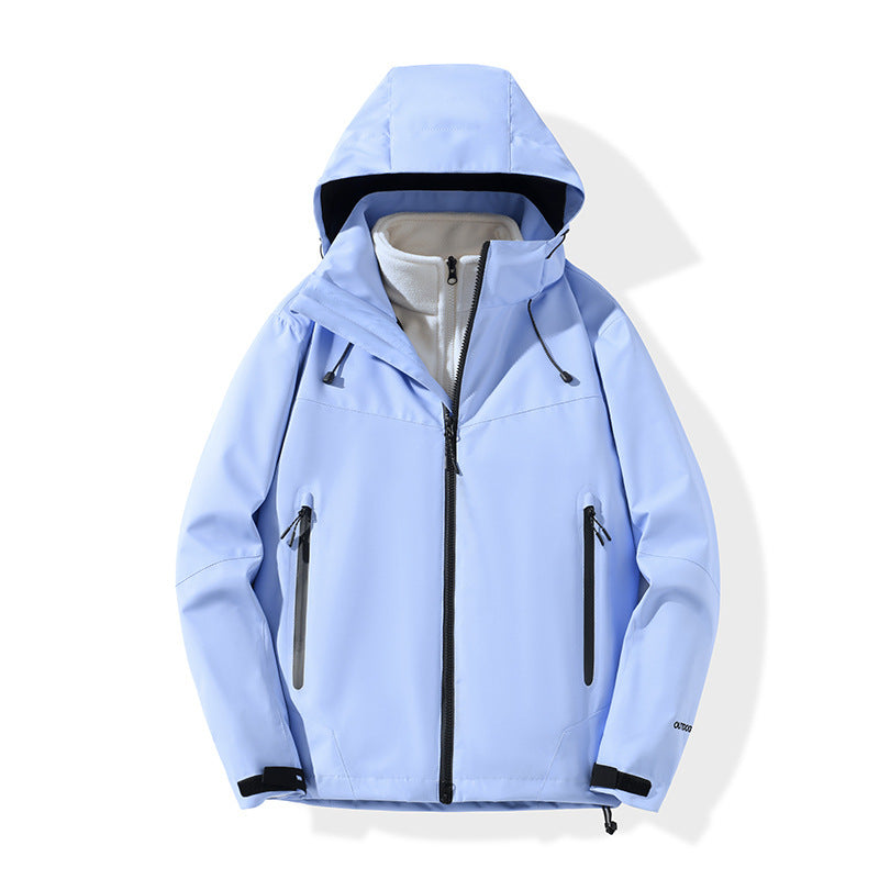 Men's softshell hybrid jacket with hood, taped zippers and adjustable hem Chichicherry