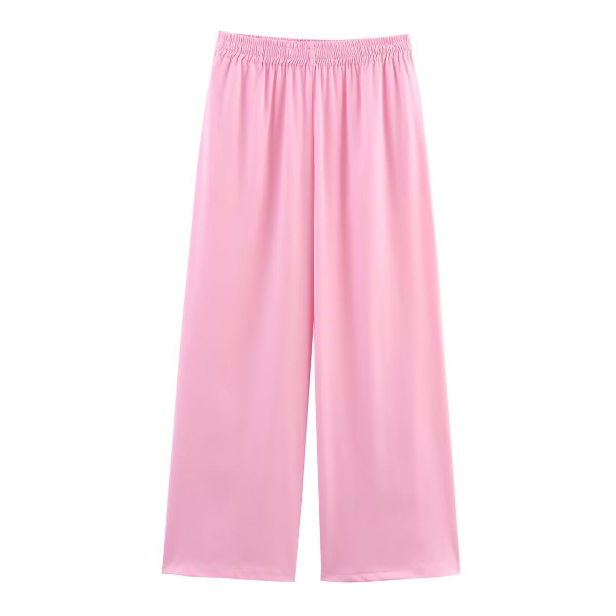 Ladies wide palazzo pants with elastic waistband and flowing leg width Chichicherry