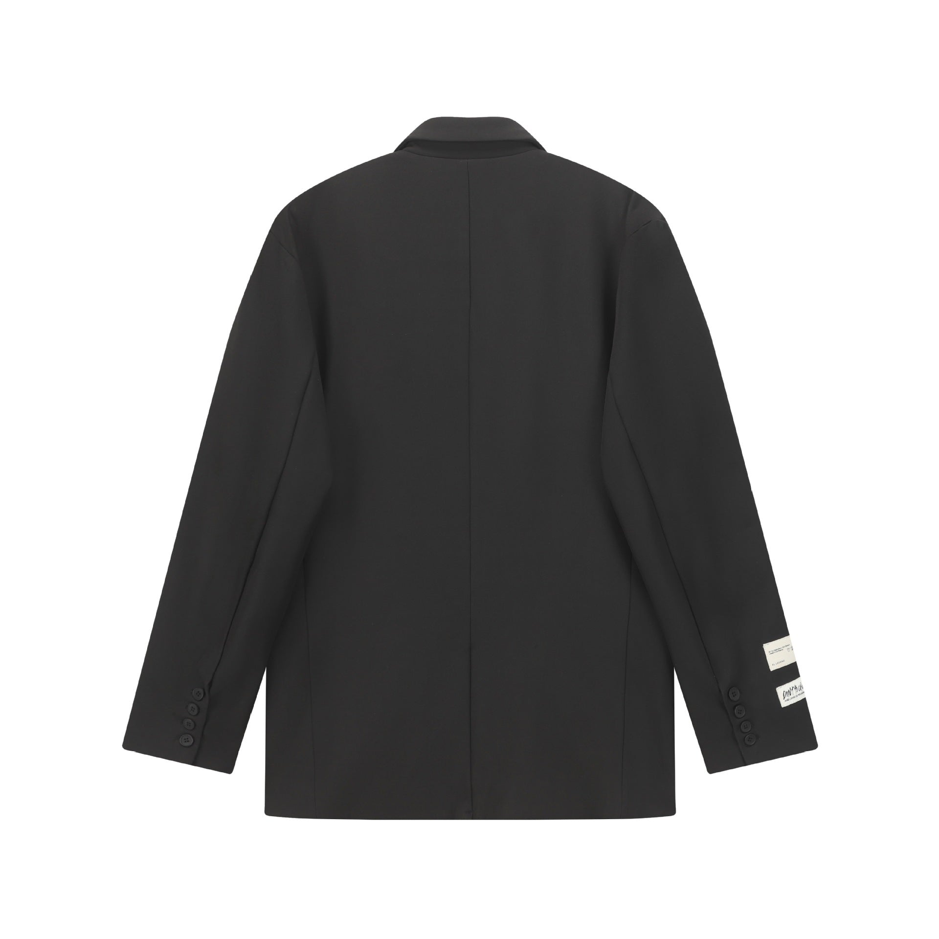 Women Oversized Blazer with Lapel Collar, Two-Button Placket and Flap Pockets Chichicherry