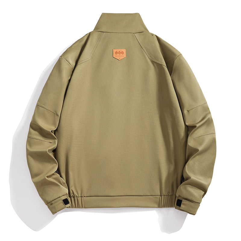 Men's lightweight canvas bomber jacket in pilot cut with stand-up collar and elastic cuffs Chichicherry
