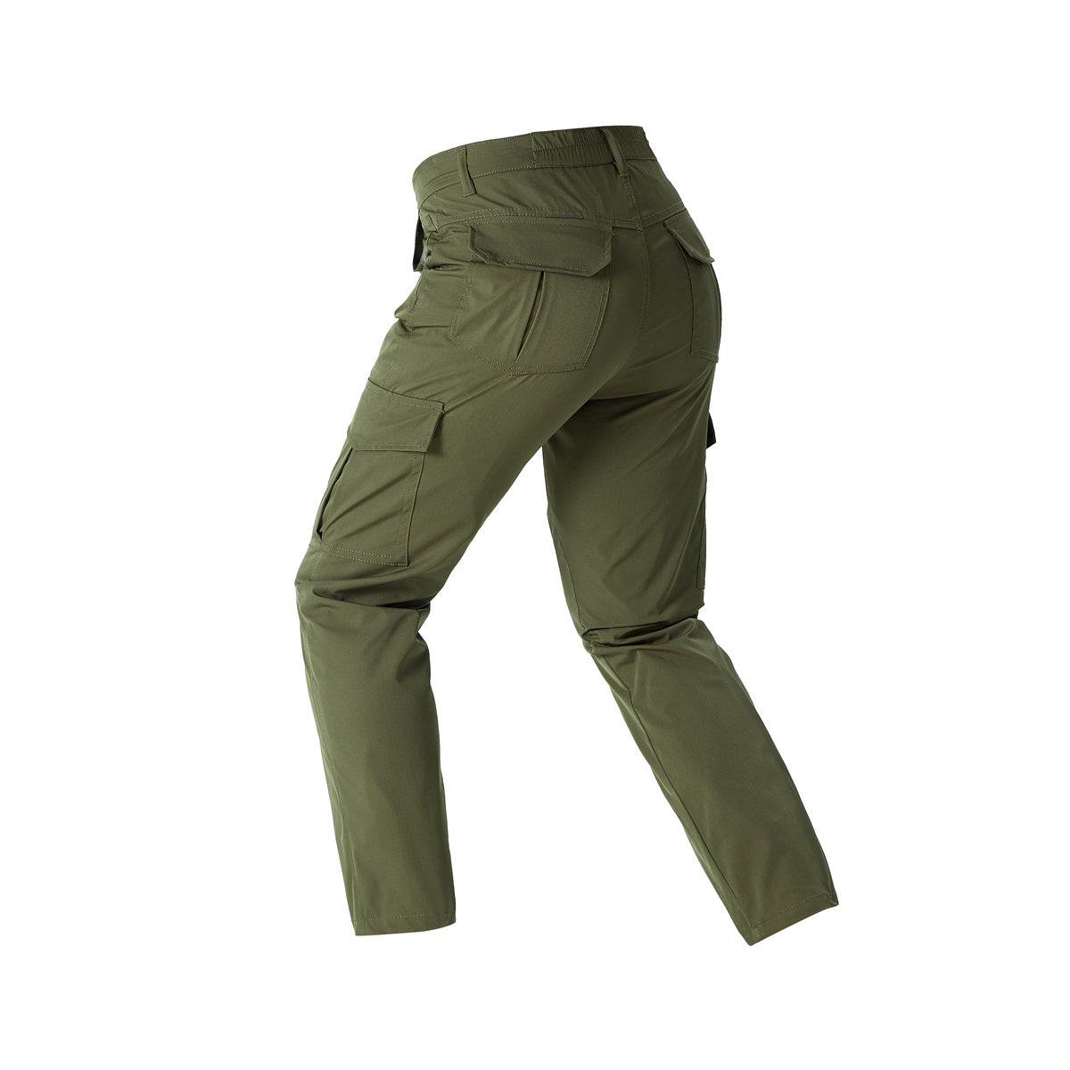 Men's Lightweight Stretch Cargo Pants with Multiple Flap Pockets & Tapered Fit Chichicherry