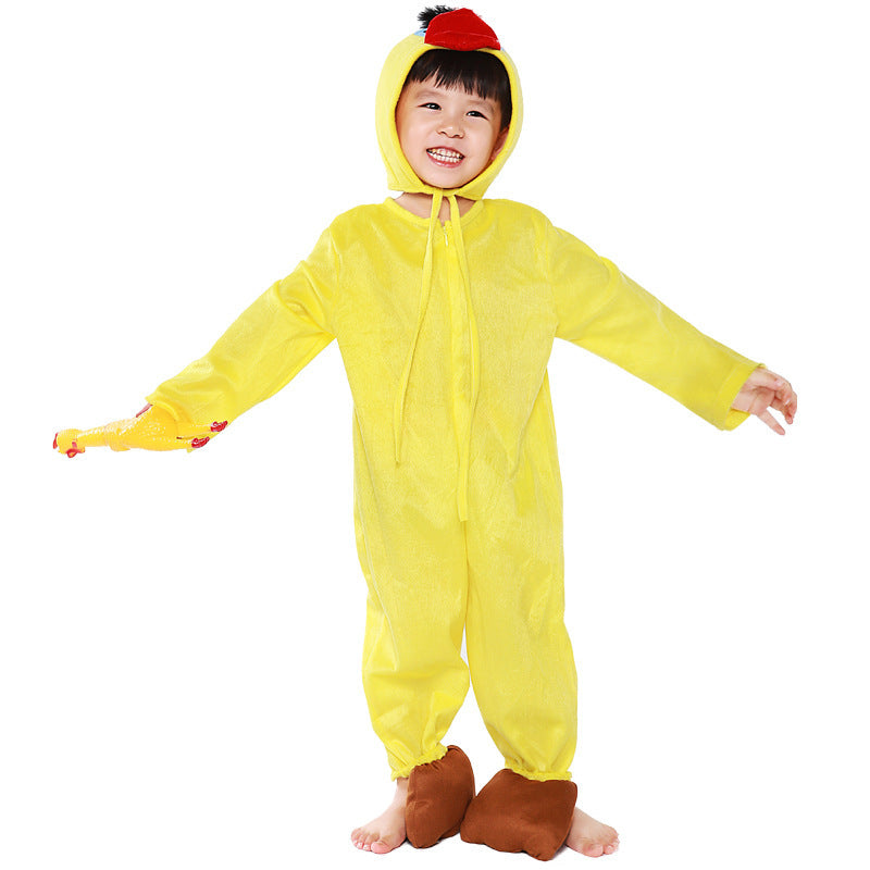 Girls Plush Duck Costume with Hood and Comfortable Details Chichicherry