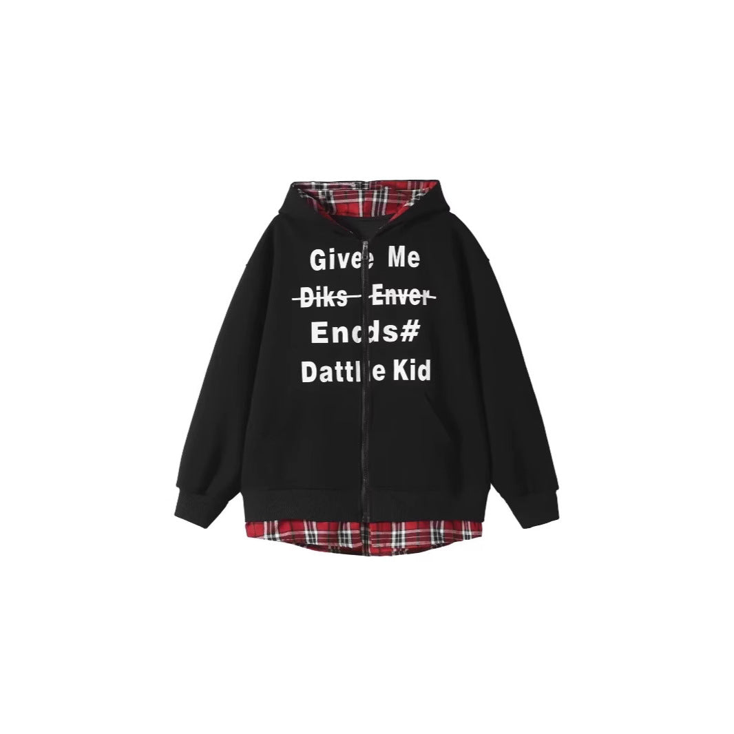 Unisex Stylish Hoodie with Checked Lining Chichicherry