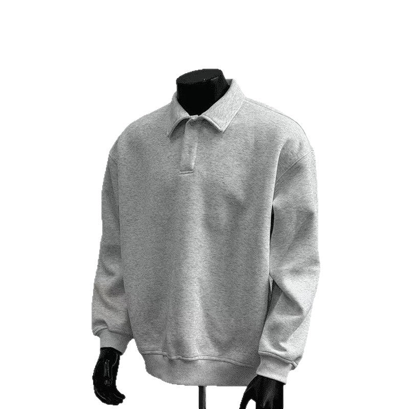 Men's polo shirt sweatshirt with shirt collar and oversized cut Chichicherry