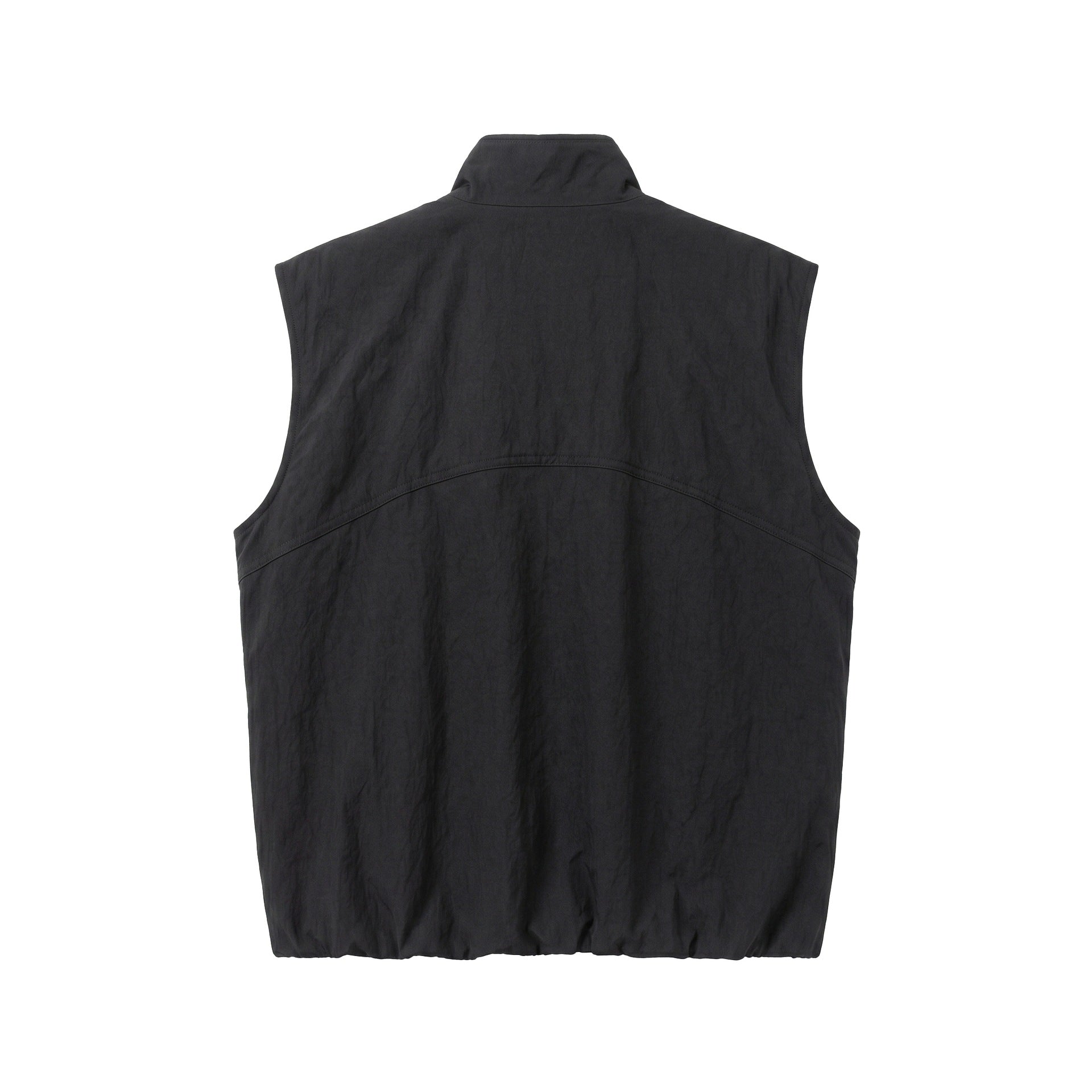 Men's Utility Vest with Stand-up Collar and Flap Pockets Chichicherry