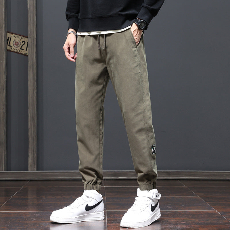 Men's Relaxed-Fit Jogger Pants with Elastic Waistband, Drawstring, and Cuffs Chichicherry