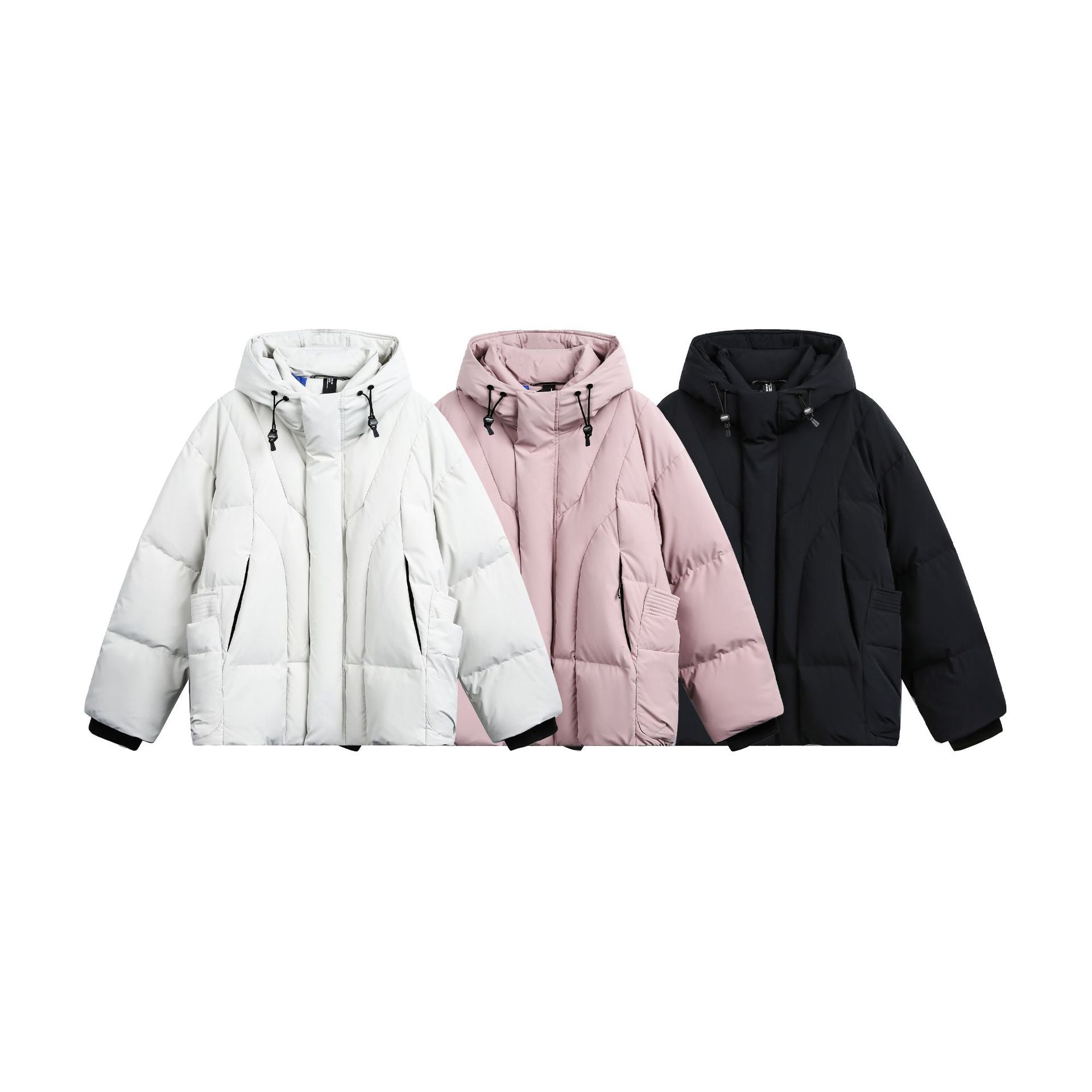Ladies wide-cut padded parka with high collar, hood, and cargo pockets Chichicherry