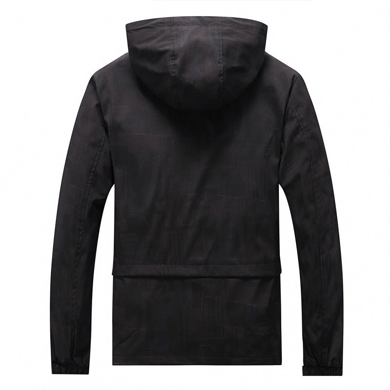 Men's softshell jacket with hood, windproof outer material and breathable mesh lining Chichicherry