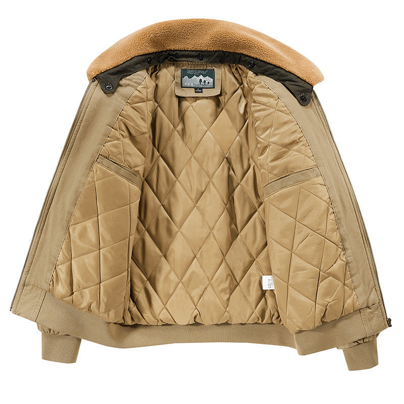 Men's pilot jacket with quilted thermal lining and Sherpa collar Chichicherry