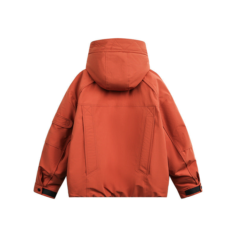 Men's technical outdoor jacket with adjustable hood and utility pockets Chichicherry