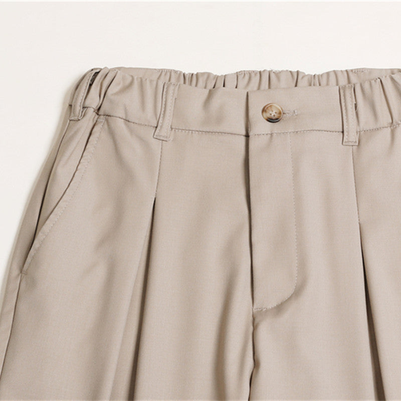 Women's Palazzo Pants with High Waist, Pleats and Elastic Waistband Chichicherry