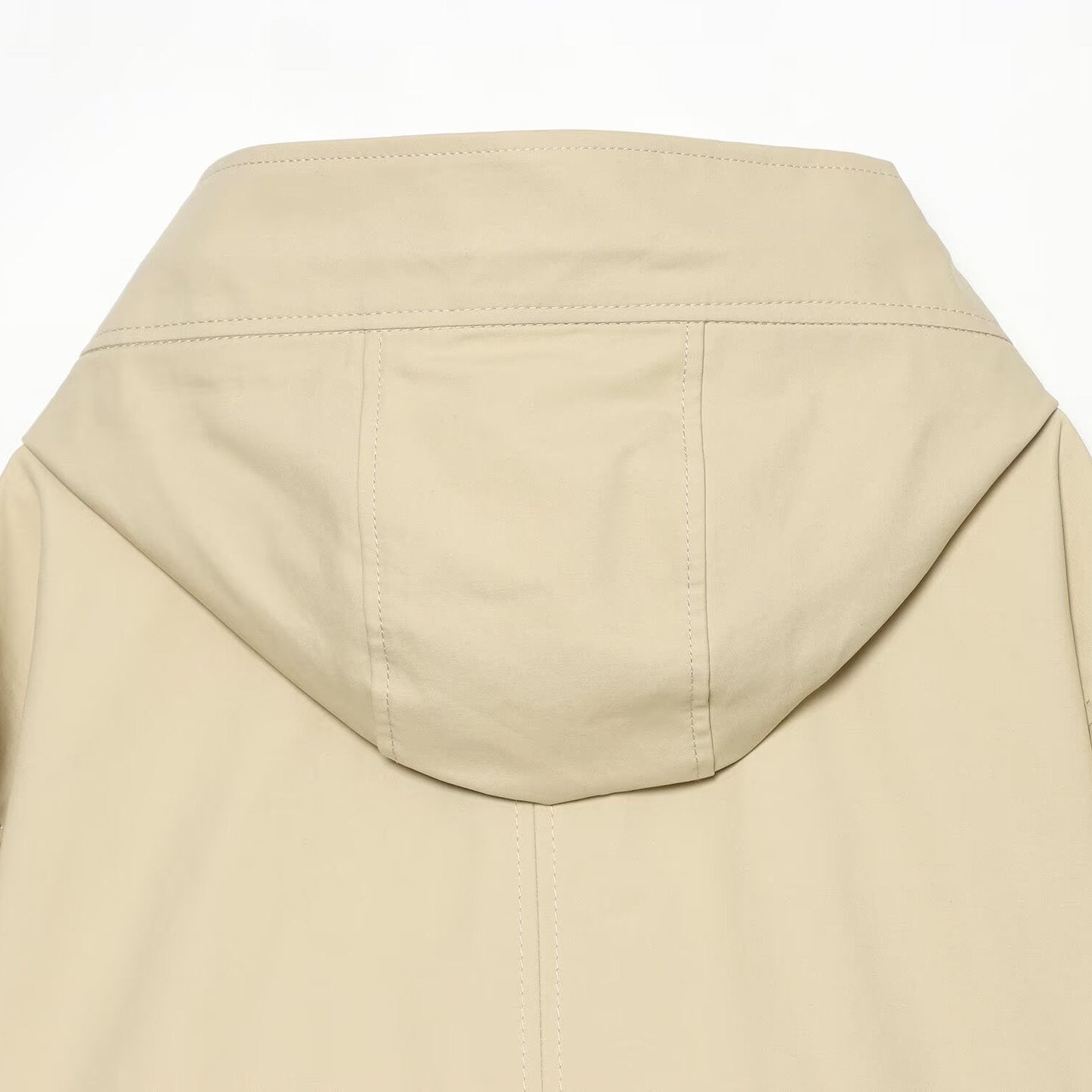 Women's Short Hooded Jacket with Drawstring, Concealed Snap Placket and Patch Pockets Chichicherry