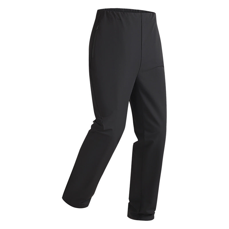 Women Elegant Stretch Pants with Zipper Pocket and Straight Cut Chichicherry