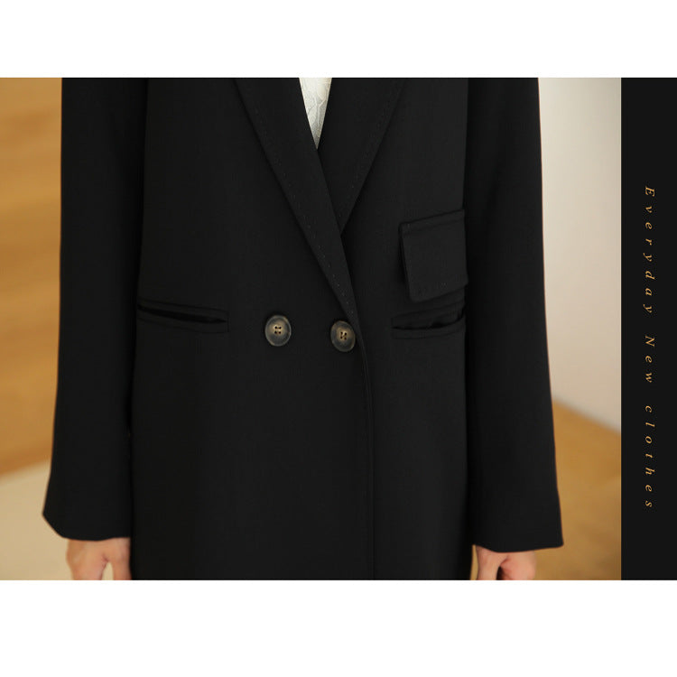 Women's Knee-Length Single-Breasted Wool Blend Long Coat in Minimalist Tailoring Chichicherry