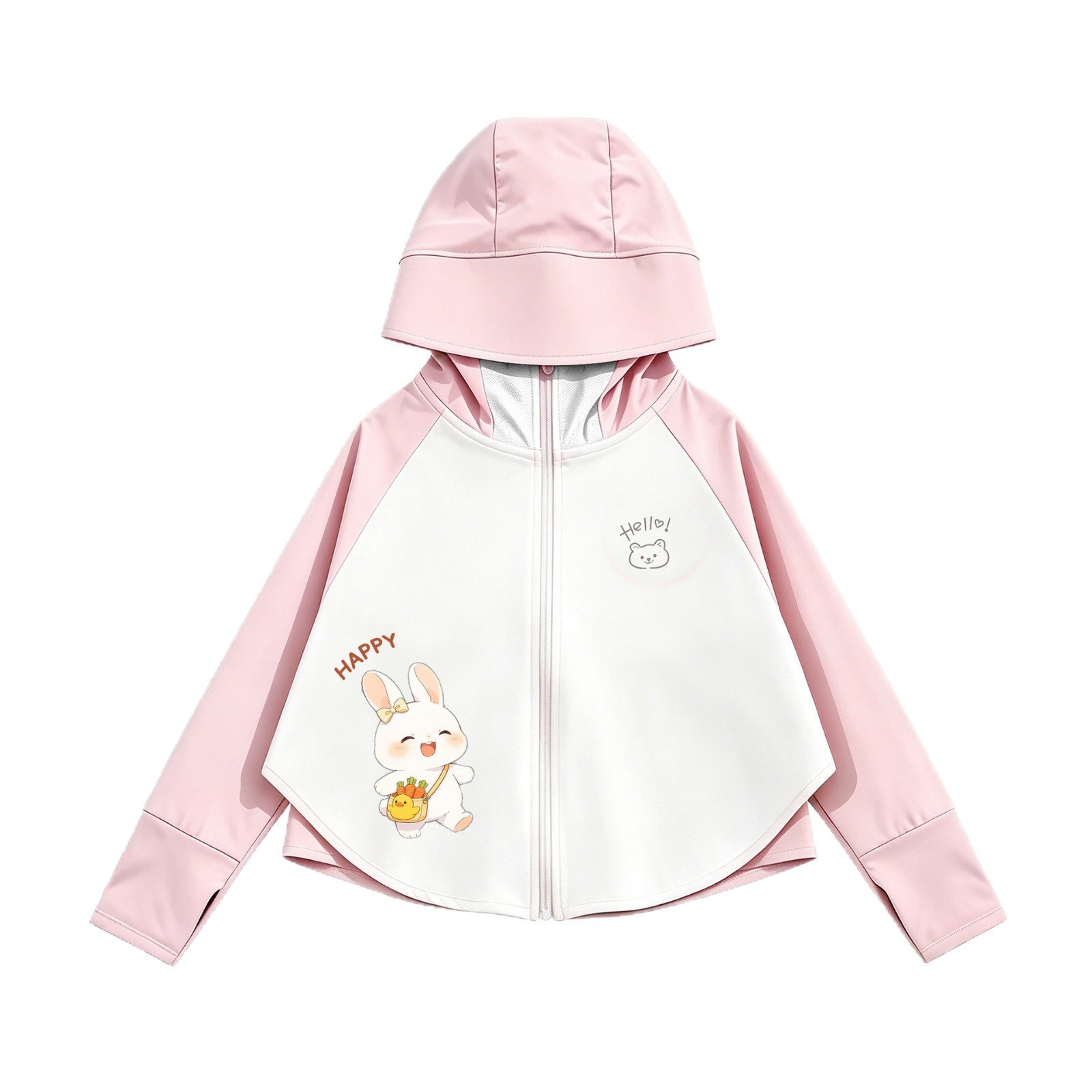 Children's sun protection jacket with hood and breathable fabric Chichicherry