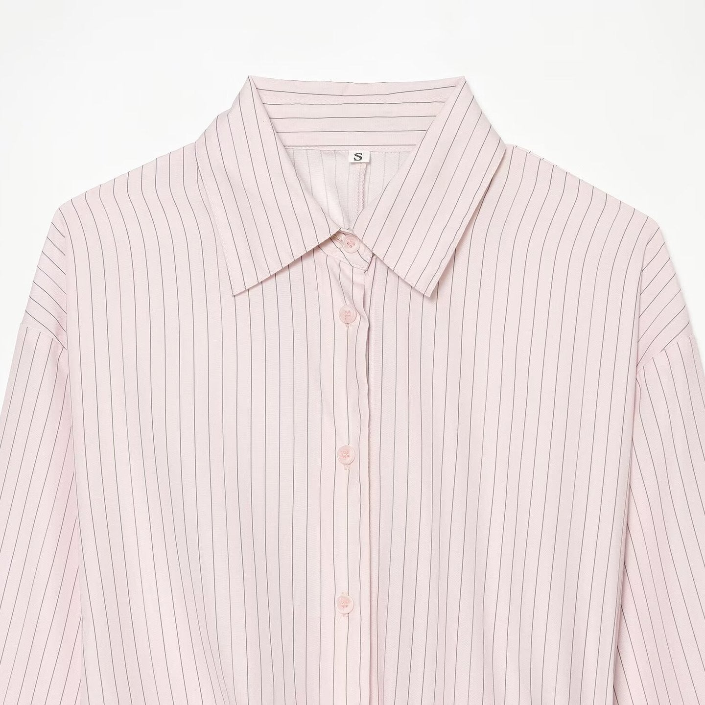 Women's shirt blouse with waist bow and pinstripe design Chichicherry