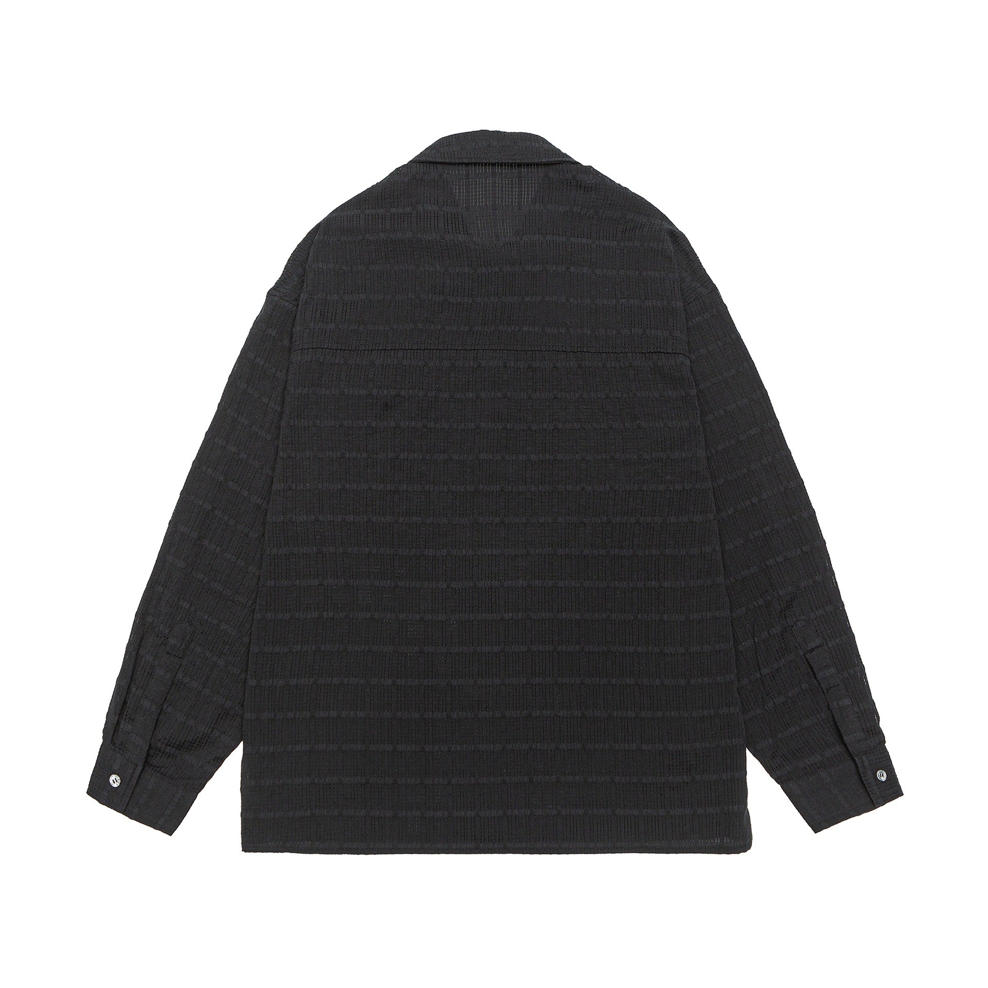 Unisex Textured Oversized Shirt Jacket with Chest Pocket Chichicherry