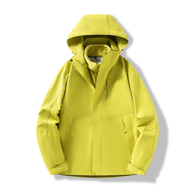 Men's Minimalistic City Outdoor Jacket with Welded Seams, Adjustable Hood and Thermo Lining Chichicherry
