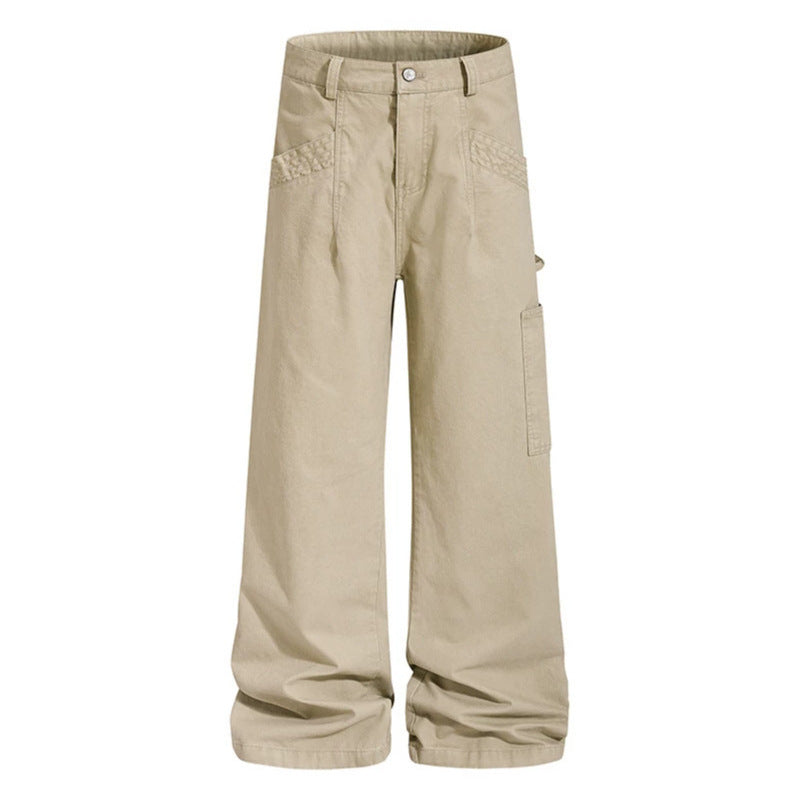 Women's Wide Cargo Palazzo Pants with Utility Pockets, High Waist and Casual Culotte Cut Chichicherry