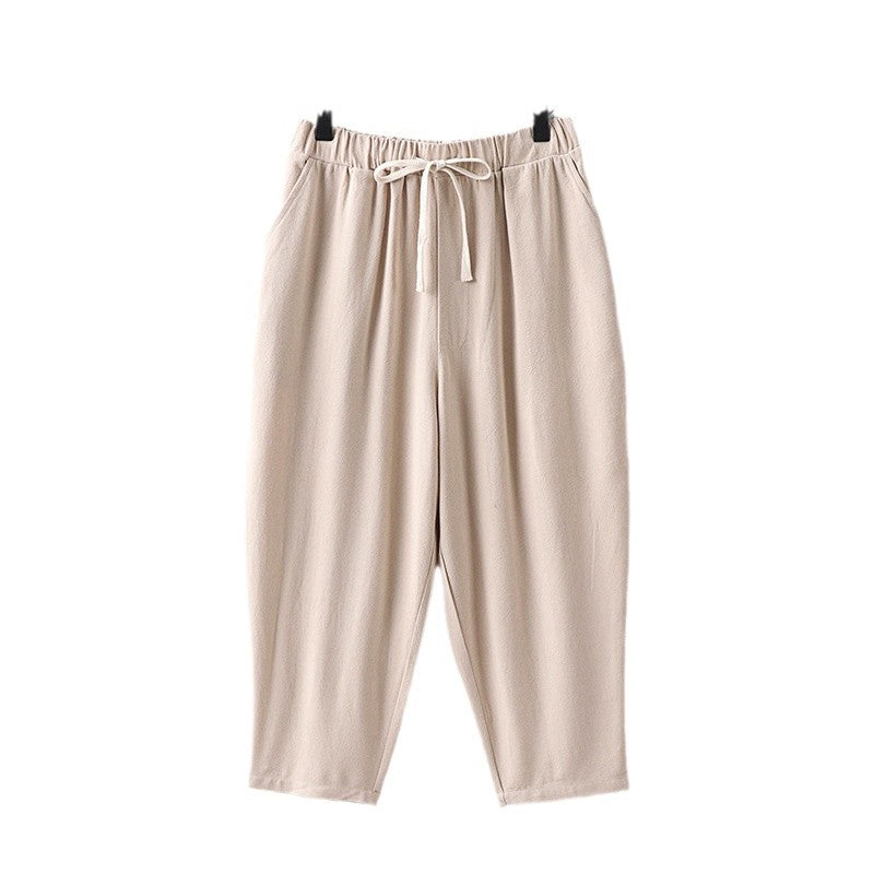 Women Casual Jogging Pants with Drawstring and Wide Leg Chichicherry