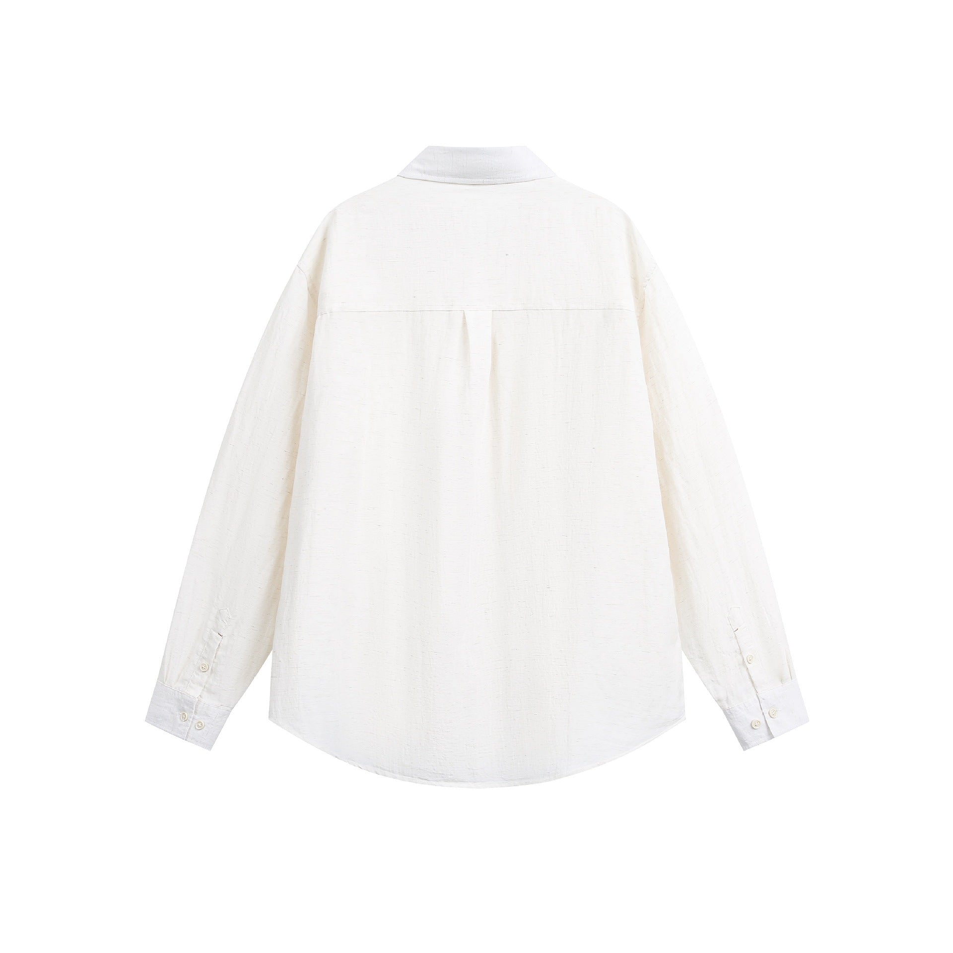 Unisex Oversize shirt jacket made of lightweight linen blend with Kent collar and patch chest pocket Chichicherry