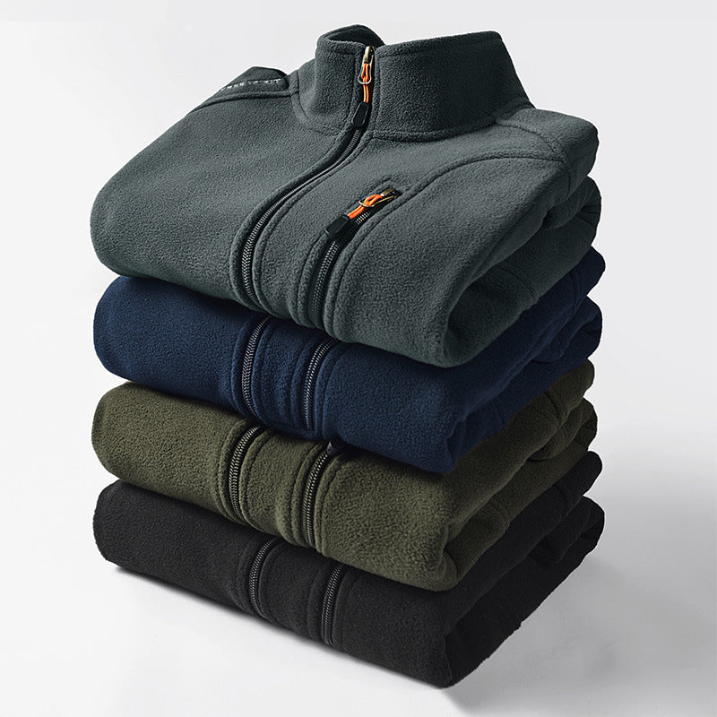 Men's fleece vest with high standing collar, zippered pockets, and breathable microfleece Chichicherry