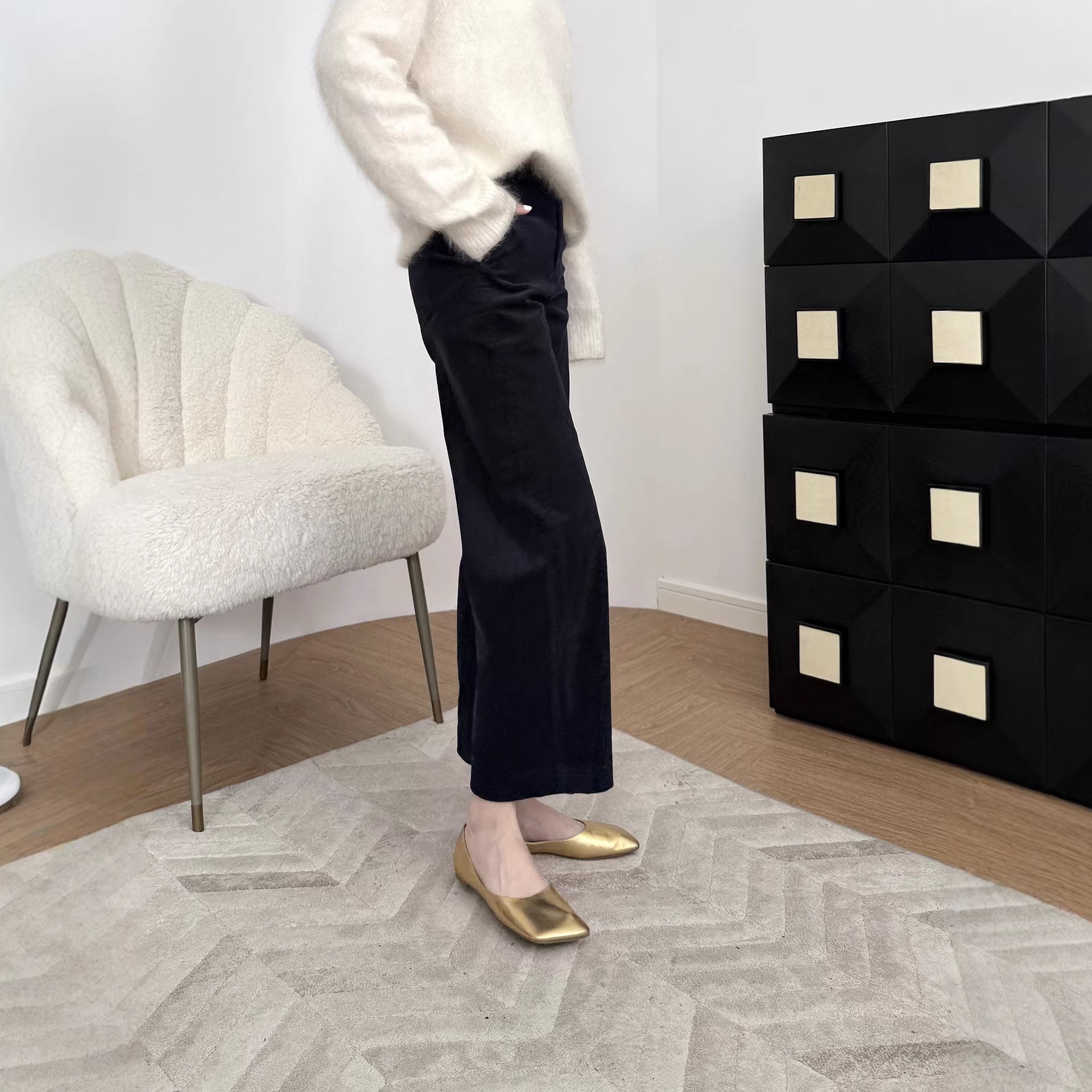 Women Elegant and Comfortable Fabric Trousers Drune