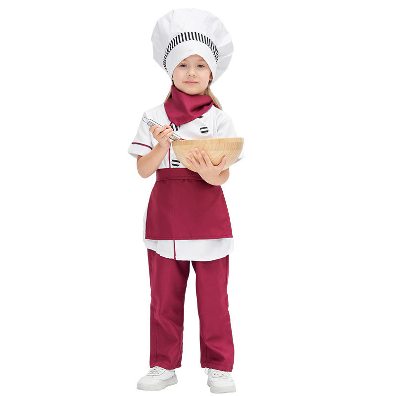 Girls cooking costume with high-quality apron and chef's hat Chichicherry