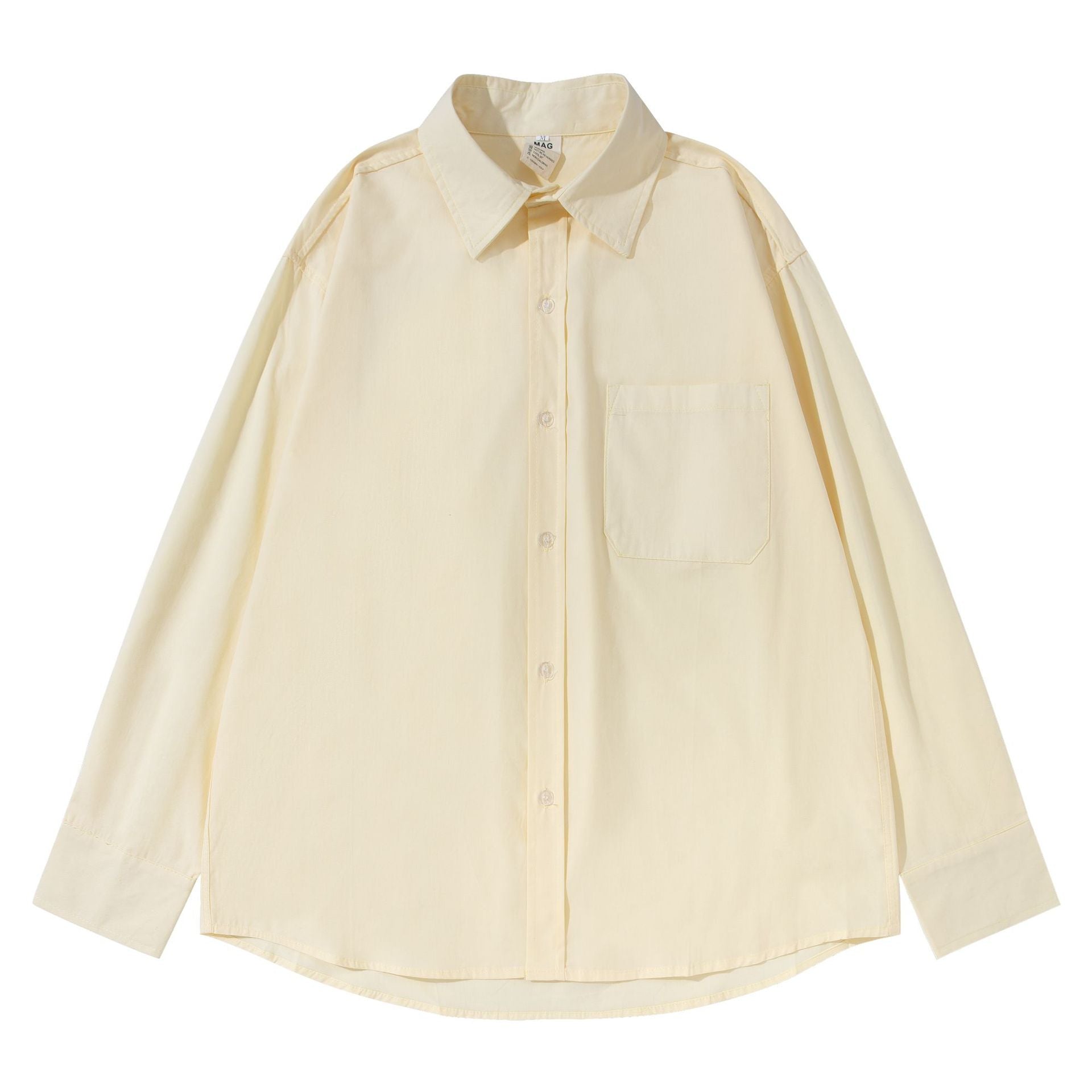 Unisex Boxy shirt with Kent collar, applied breast pocket and relaxed fit Chichicherry