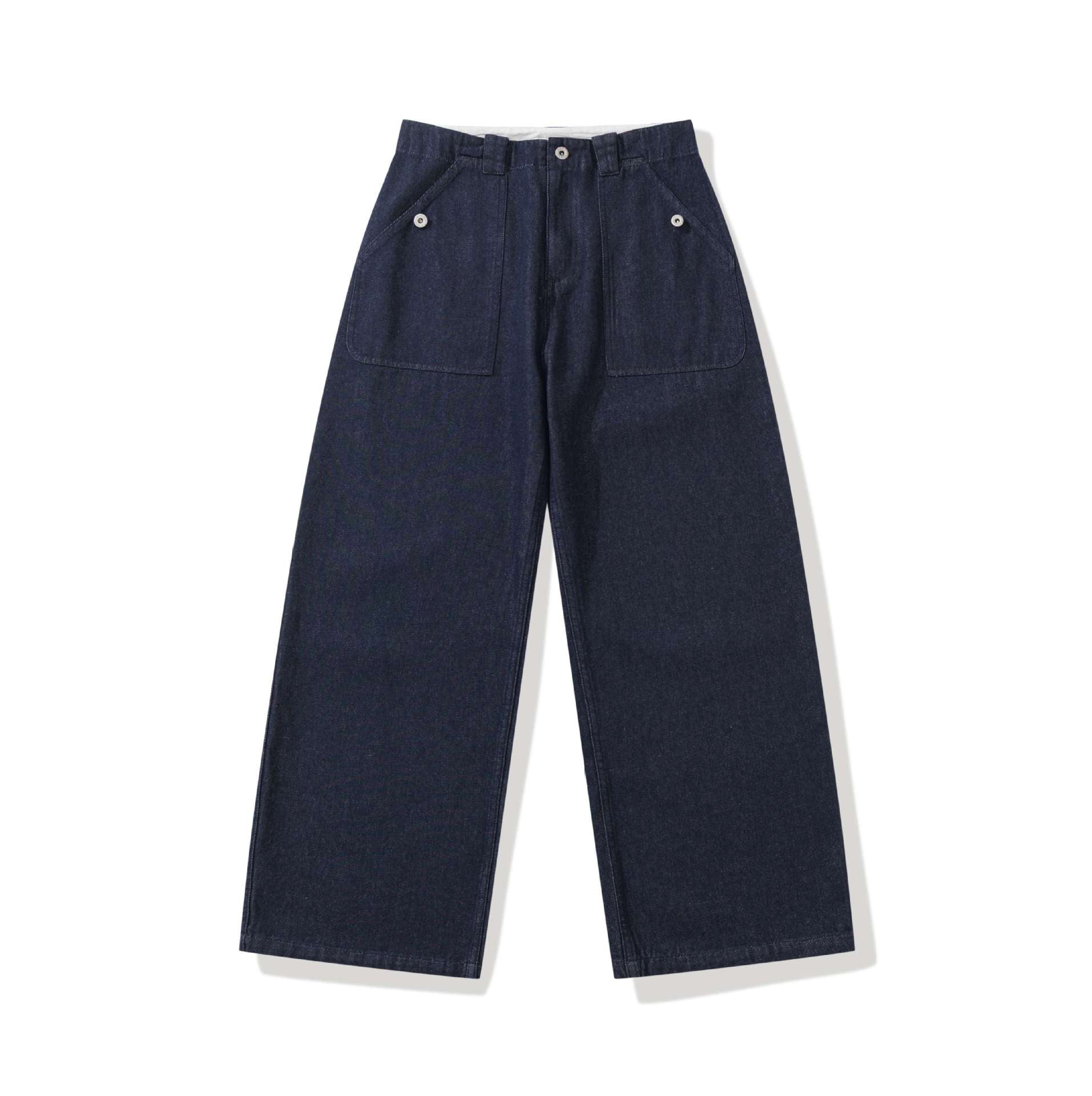Women's high-waisted culotte jeans in worker look with large patch pockets Chichicherry