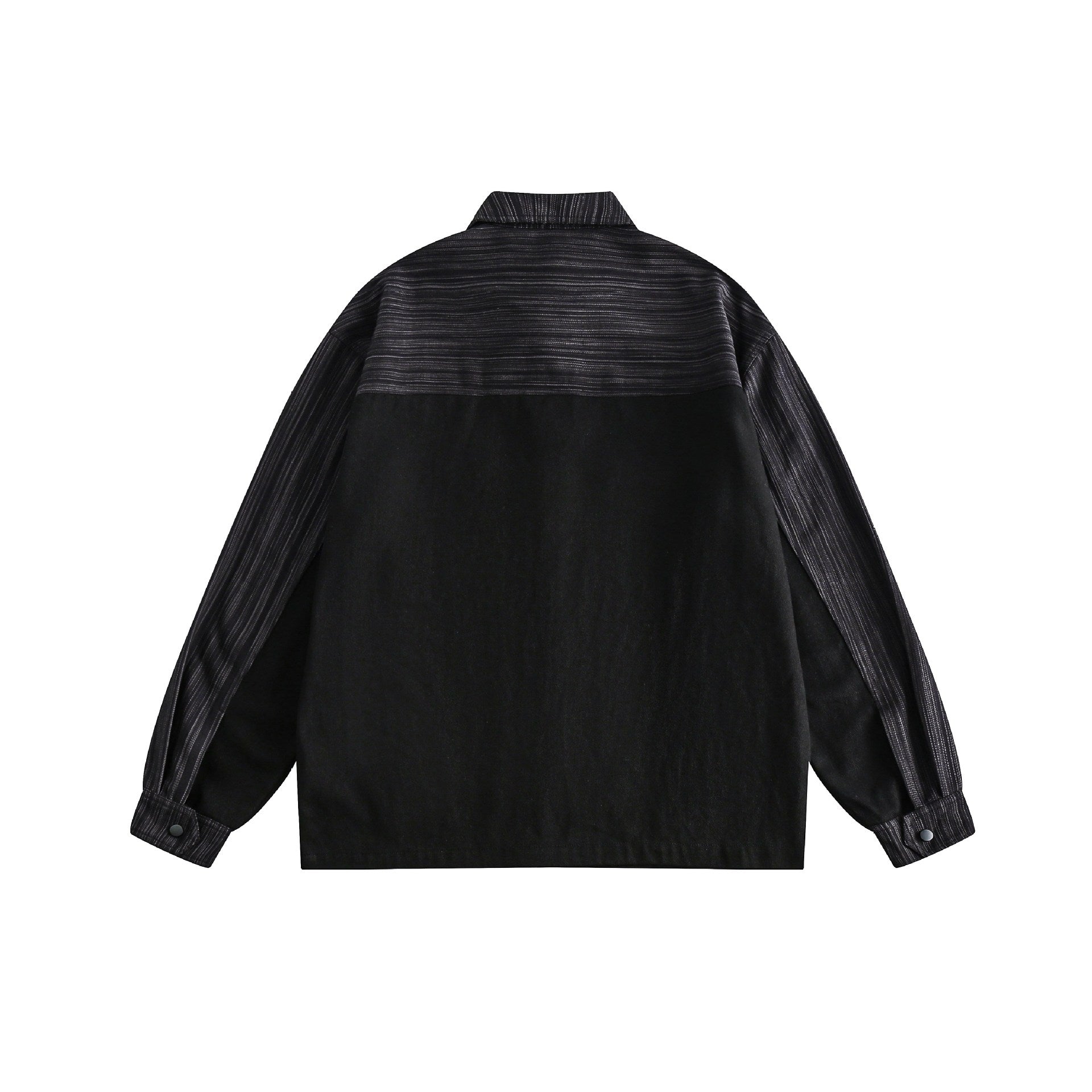 Unisex Overshirt Jacket in boxy cut with material mix and front flap pockets Chichicherry