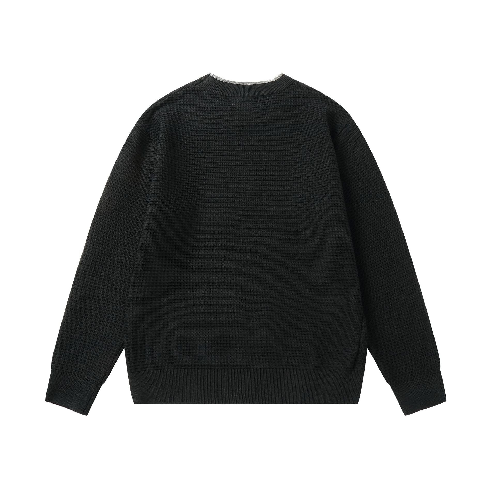 Women's Structured Round Neck Sweatshirt with Side Wedge Slit Chichicherry