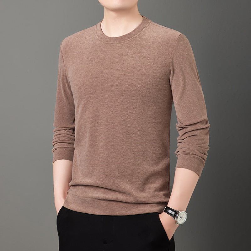Men's Fine Crew Neck Sweater made of lightweight stretch knit with slim silhouette Chichicherry