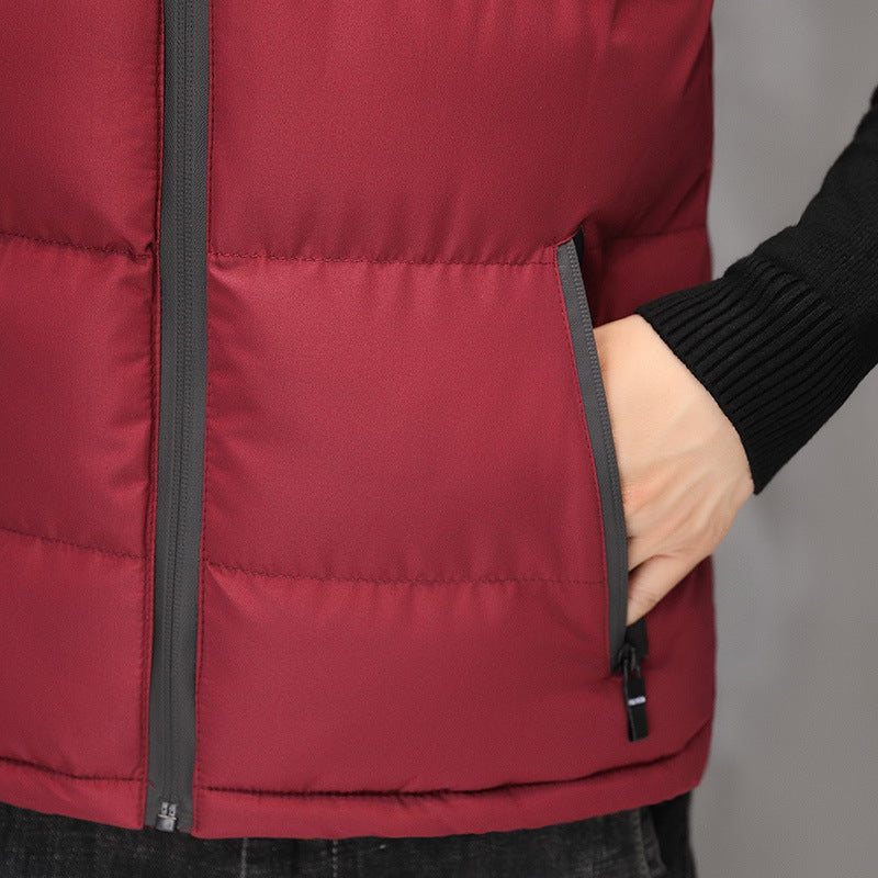 Men's quilted thermal waistcoat with stand-up collar and zippered pockets Chichicherry