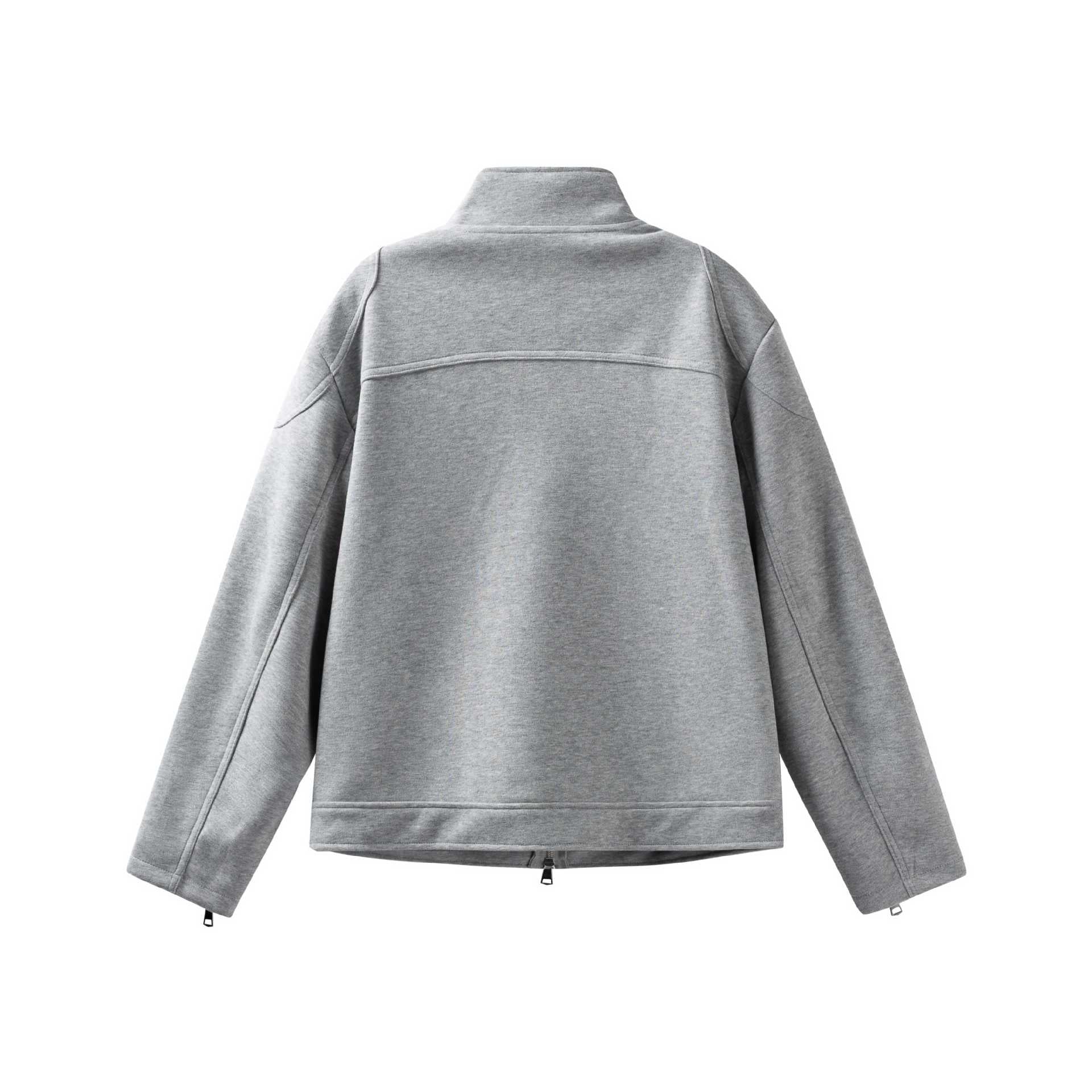 Unisex High Collar Zip Jacket made of French Terry with sleeve slits and side pockets Chichicherry