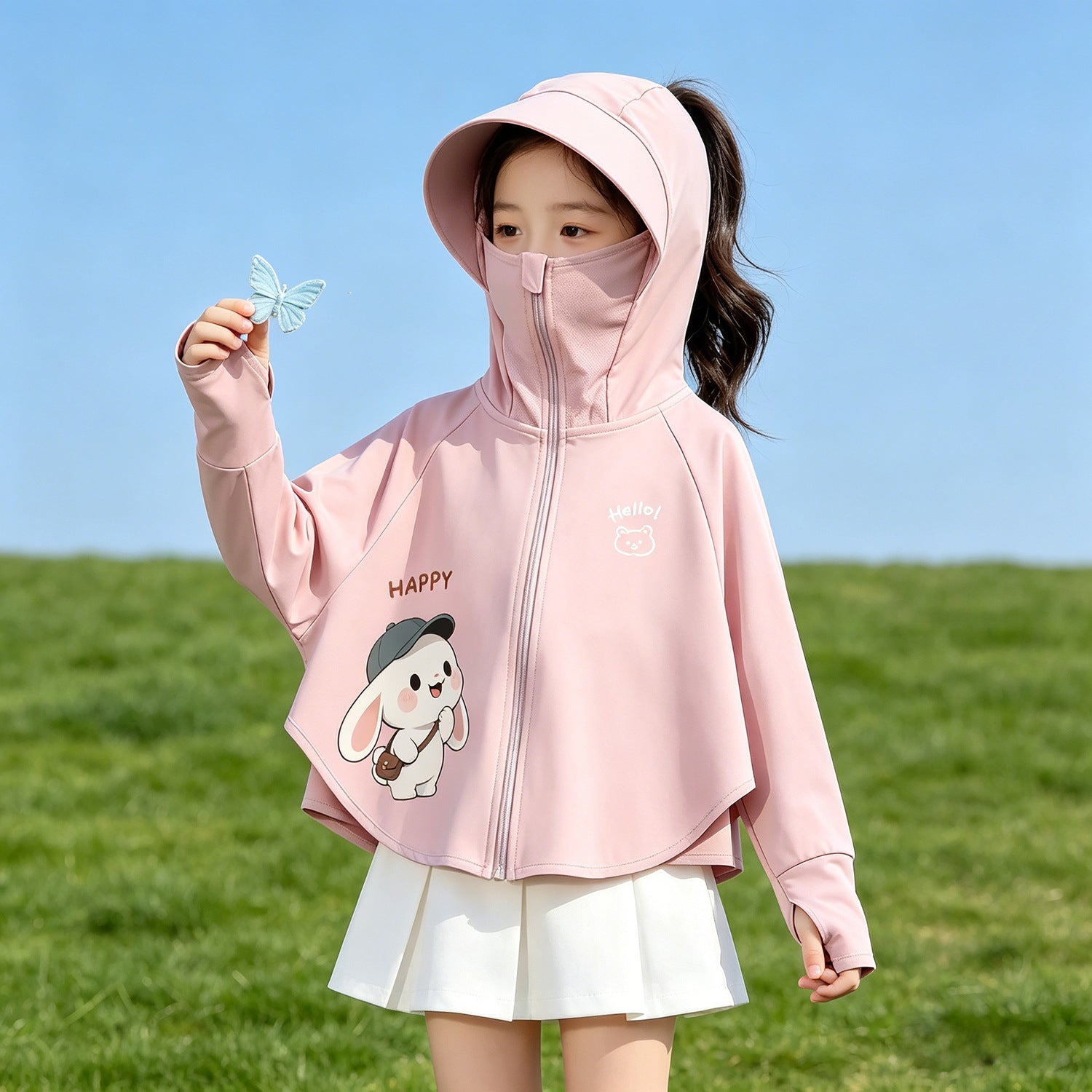 Women's UV protection jacket with hood and lightweight cotton material Chichicherry