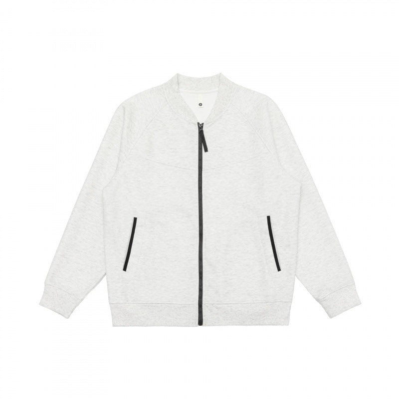 Unisex leisure bomber jacket in boxy cut with contrast zipper Chichicherry