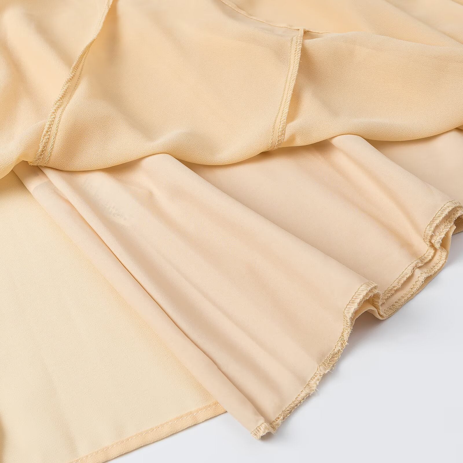 Women's Long Pleated Chiffon Maxi Skirt with High Waist and Insert Panels Chichicherry