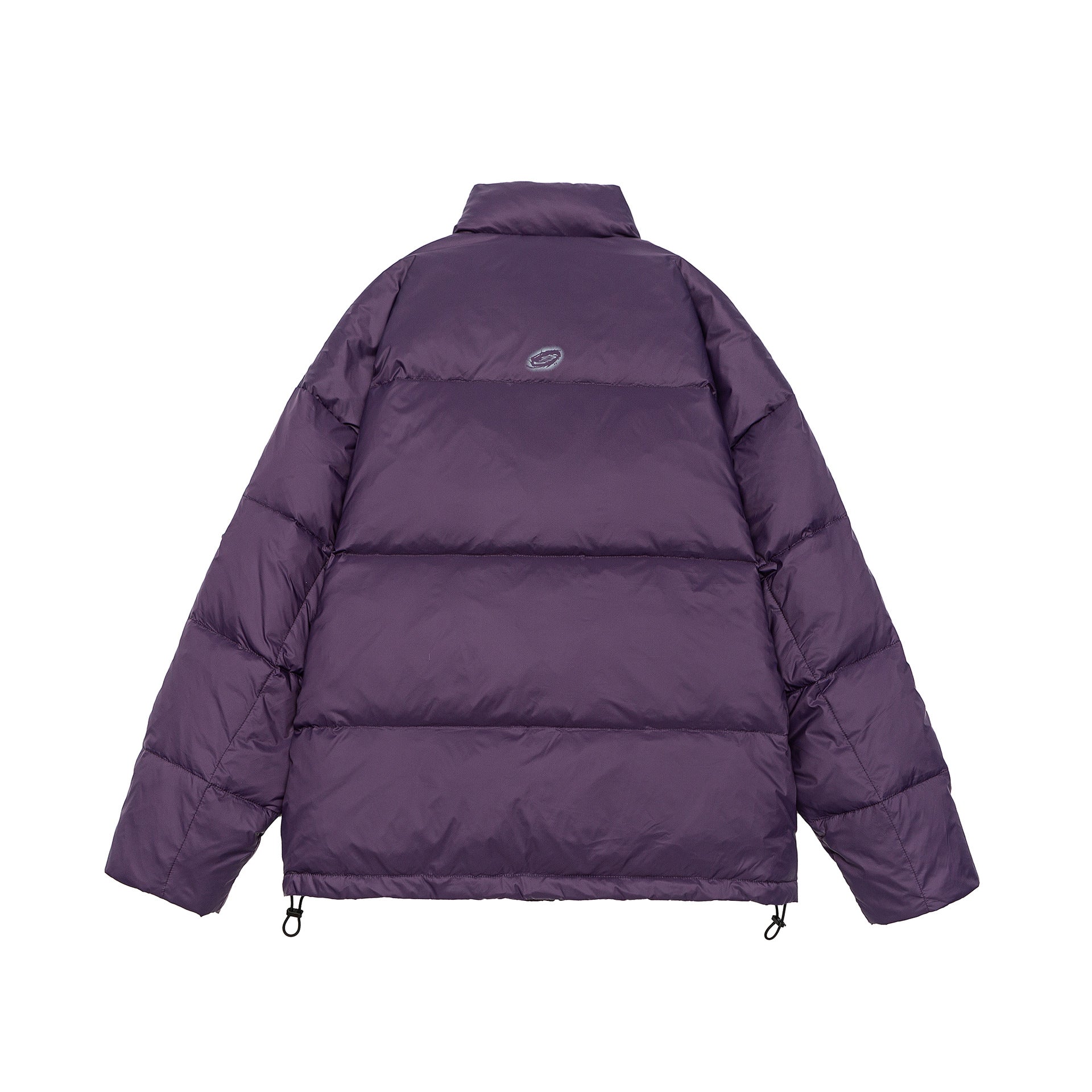 Men's Padded Short Parka with High Stand Collar, Zipper Pockets and Drawstring Chichicherry
