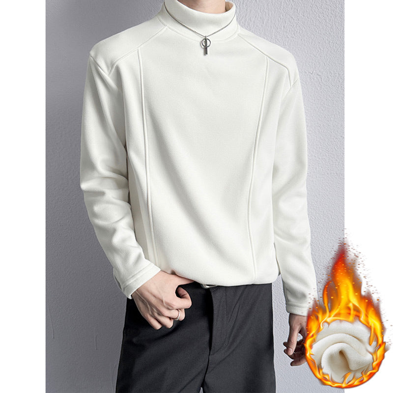 Men's Oversized Stand-Up Collar Sweatshirt with Raglan Sleeves and Subtle Gradient Chichicherry