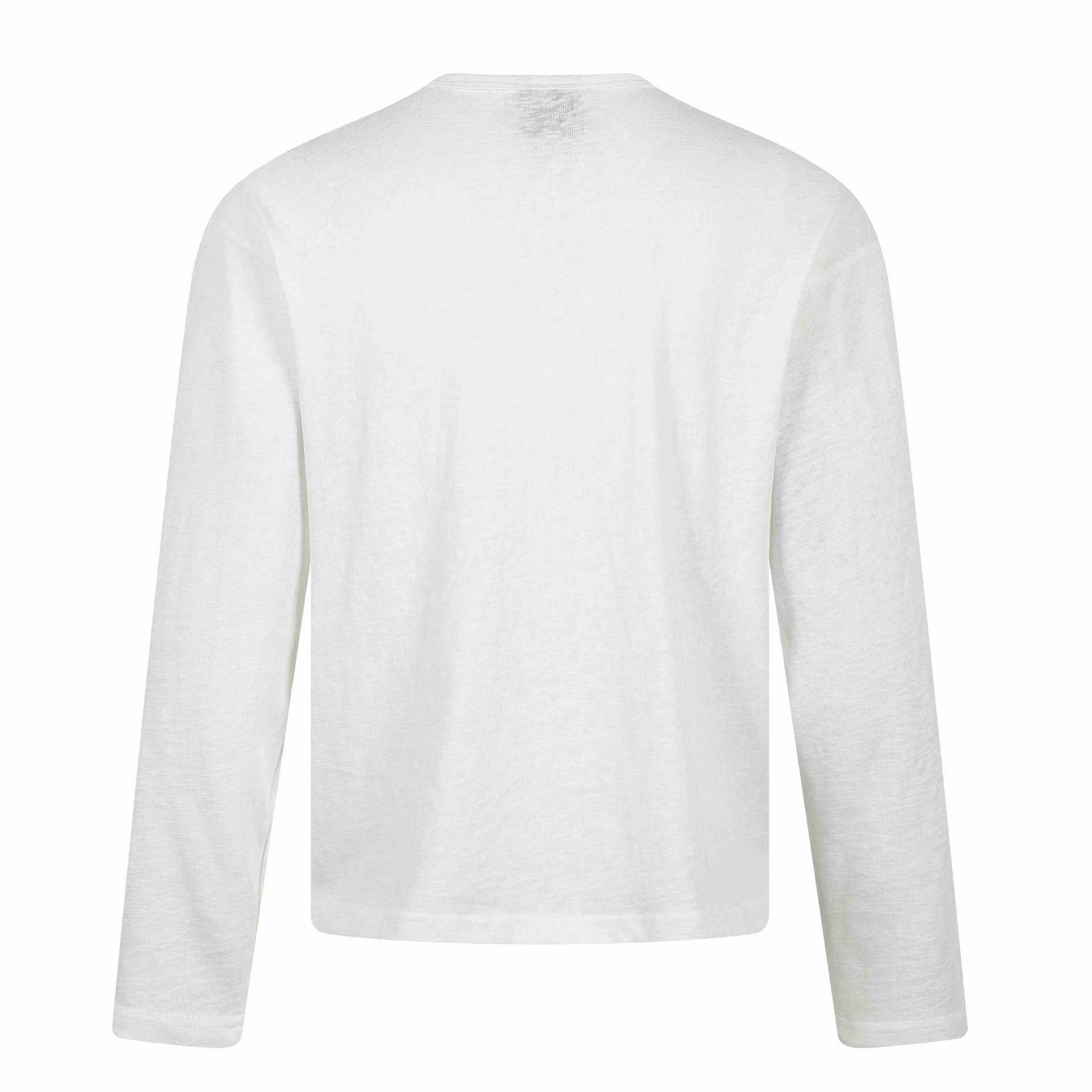 Unisex Long Sleeve Henley Shirt with Button-Up Chest Placket and Vintage Illustration Print Chichicherry