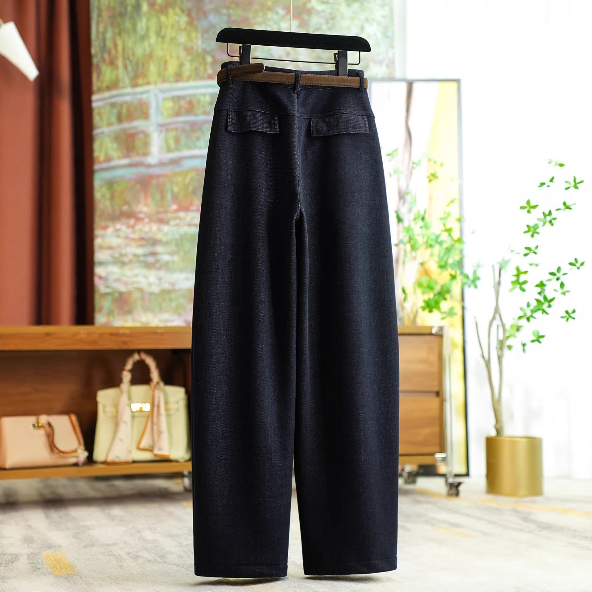 Women's Comfortable and Stylish Pants with Belt Chichicherry