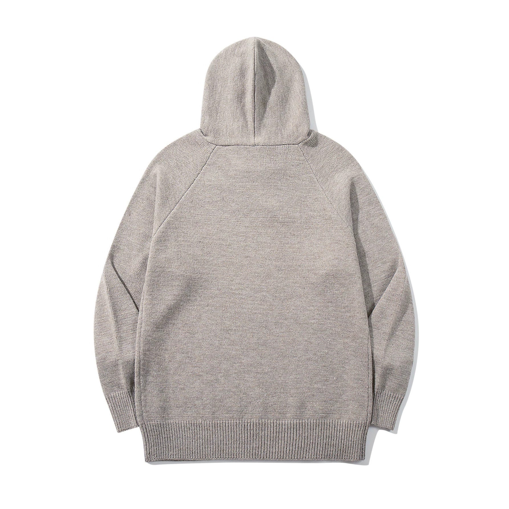 Unisex knit hoodie with raglan sleeves and wide ribbed hem Chichicherry